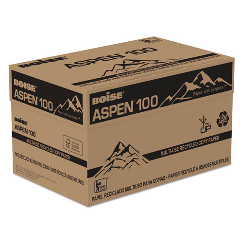 Boise Aspen 100% Multi-Use Recycled Paper 92 Bright 20lb 8-1/2 x 11 White